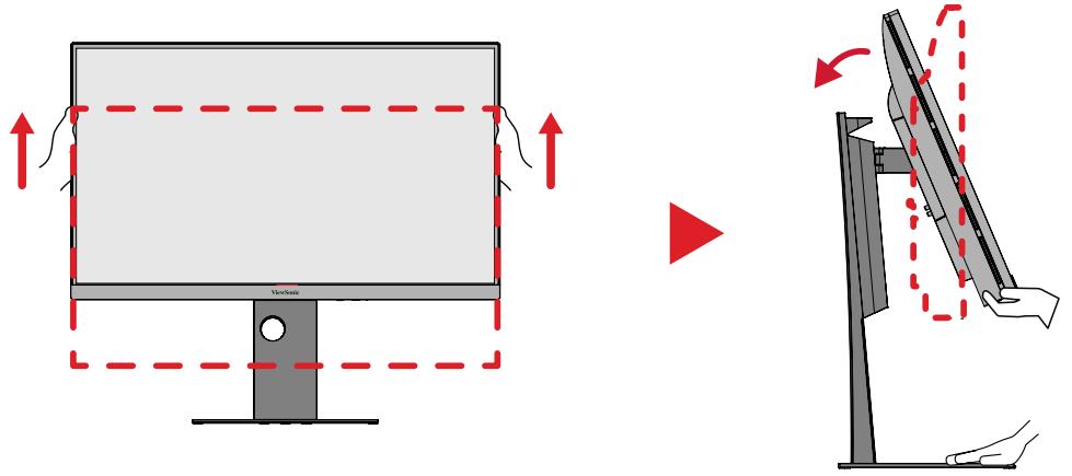 VIEWSONIC VP2488-4K - Réglage de l'orientation de l'écran (pivot du moniteur) - 1