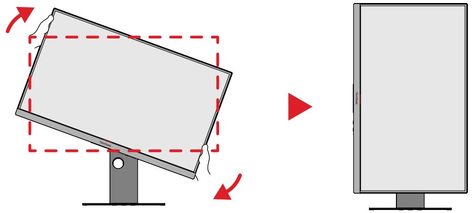 VIEWSONIC VP2488-4K - Réglage de l'orientation de l'écran (pivot du moniteur) - 2