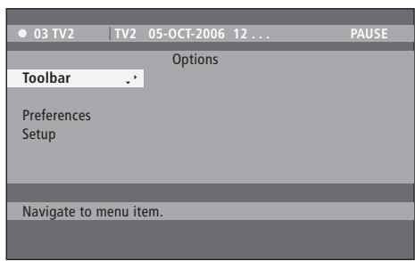 BANG & OLUFSEN DVD 2 - Utiliser les options de la barre d'outils - 1