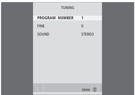 BANG & OLUFSEN HDR 1 - Contenu du menu LANGUE DE MENU... - 1