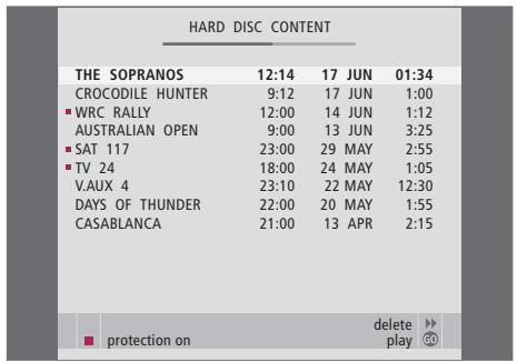BANG & OLUFSEN HDR 1 - Supprimer un enregistrement - 1