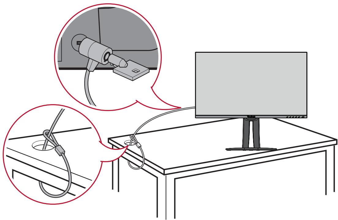 VIEWSONIC VP2756-2K - Utilisation de la fente de sécurité - 1