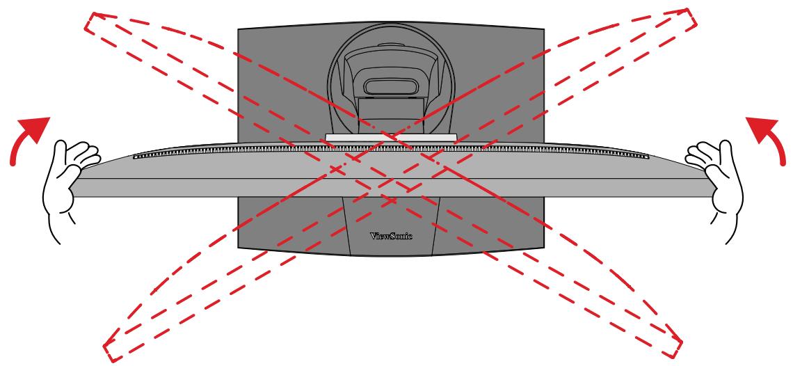 VIEWSONIC VP2756A-2K - Réglage de l'angle de pivotement - 1