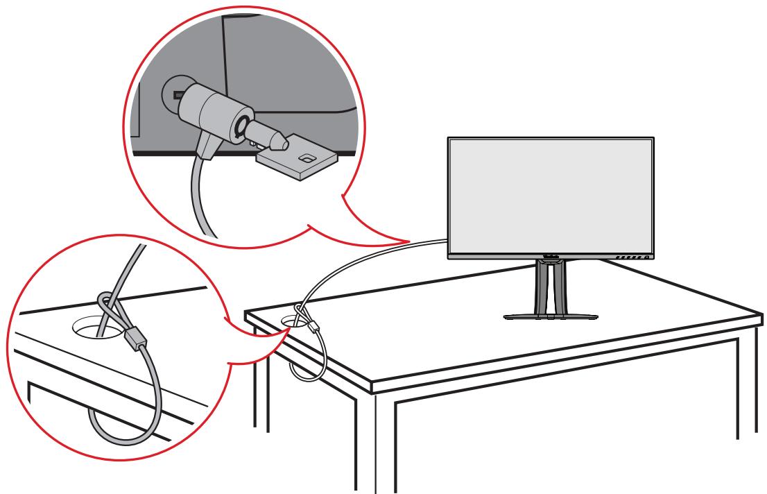 VIEWSONIC VP2756A-2K - Utilisation de la fente de sécurité - 1