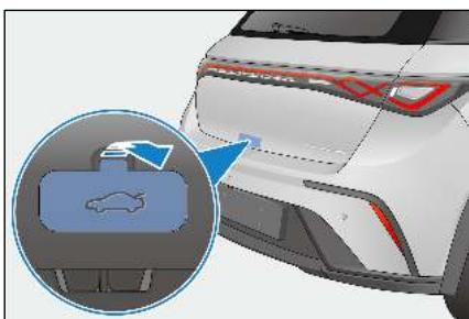 BYD Dolphin (2021) - Déverrouillage d'urgence de la malle depuis l'intérieur - 1