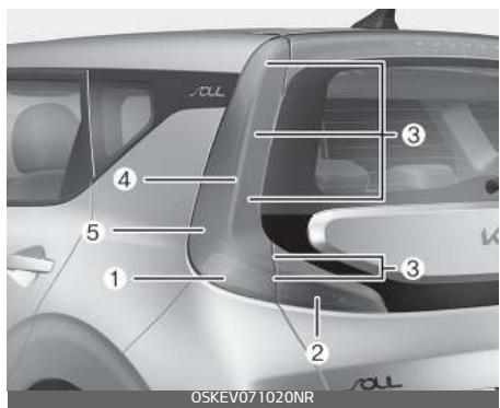 KIA E-Soul (2019) - Position d'ampoule de feu (arrière) - 1