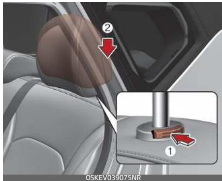 KIA E-Soul (2019) - Rabattement du dossier de siege arrière - 1