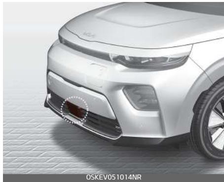 KIA E-Soul (2019) - Capteurs de détction (caméra frontale et radar avant) - 2