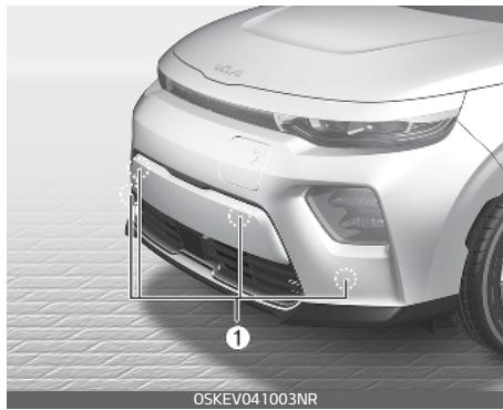 KIA E-Soul (2019) - Avertissement de distance de stationnement en marche arrrière / marche avant (PDW) (selon l'équipement) - 1