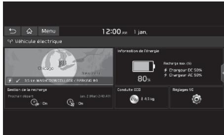 KIA E-Soul (2019) - Menu EV (selon l'équipement) - 3