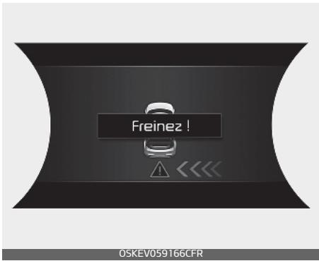 KIA E-Soul (2019) - Assistance à l'évitement des collisions avec la circulation transversale arrêté. - 3