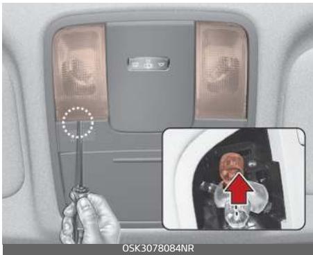 KIA E-Soul (2019) - Remplacement de la lampe de lecture (type ampoule) - 1