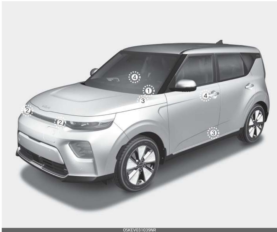 KIA E-Soul (2019) - Capeurs de collision de coussins gonflables - 1