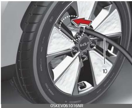 KIA E-Soul (2019) - Vérification de la pression de gonflage des pneus - 1