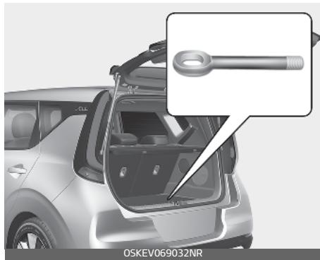 KIA E-Soul (2019) - Utilisation d'un crochet de remorquage amovible - 1