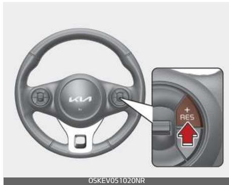 KIA E-Soul (2019) - Augmentation de la vitesse définie du régulateur de vitesse intelligent - 1