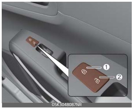 KIA E-Soul (2019) - Avec le commutateur de verrouillage/déverrouillage centralisé des portes - 2