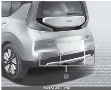 KIA E-Soul (2019) - Avertissement de distance de stationnement en marche arrrière / marche avant (PDW) (selon l'équipement) - 2
