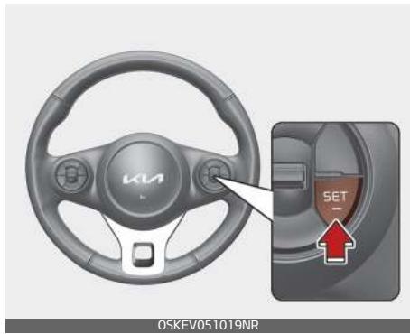KIA E-Soul (2019) - Diminution de la vitesse définie du régulateur de vitesse intelligent - 1