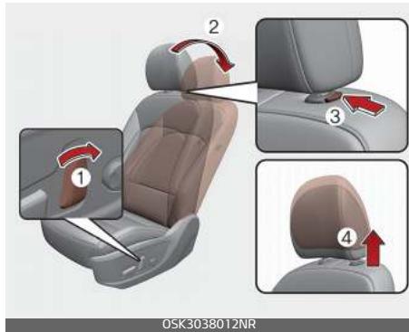 KIA E-Soul (2019) - Dépose de l'appuie-tête - 2