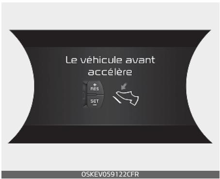 KIA E-Soul (2019) - Activation de l'alerte de démarrage du vehicule de tete - 1