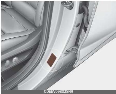 KIA E-Soul (2019) - Pressions de gonflage recomman-dées pour les pneus à froid - 1