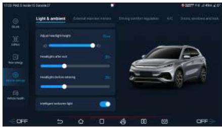 BYD Atto 3 (2022) - Régler la hauteur des phares - 1