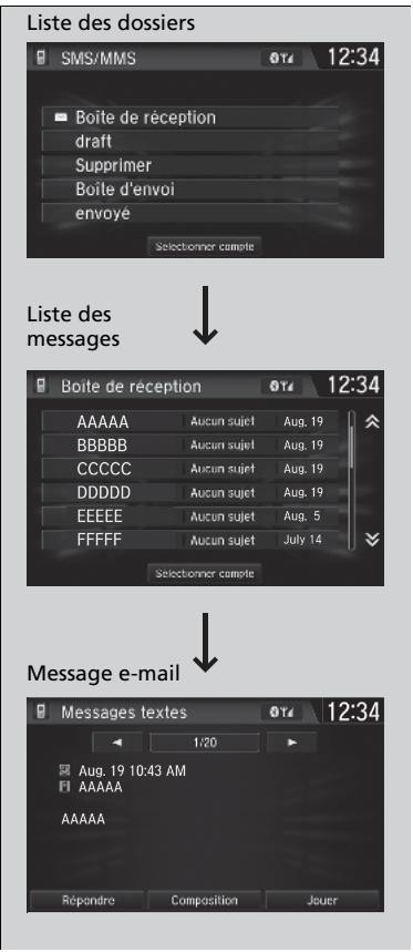 Honda Civic 10 Phase 2 (2020-2023) - Affichage des messages\*, \*1 - 1