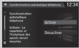 Honda Civic 10 Phase 2 (2020-2023) - ■ Modification du réglage Synchronisation automatique téléphone - 1