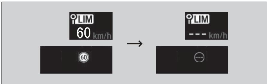 Honda Civic 10 Phase 2 (2020-2023) - ■ Les fonctions de limitation de vitesse et d'advertisement peuvent passer en mode pause s'il n'y a pas de panneau de signalisation de limite de vitesse sur l'écran du système de reconnaissance des panneaux de signalisation (TSR) lorsque : - 1