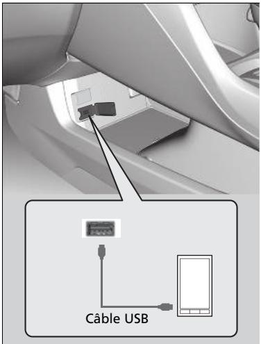 Honda Civic 10 Phase 2 (2020-2023) - Connexion d'un smartphone - 1