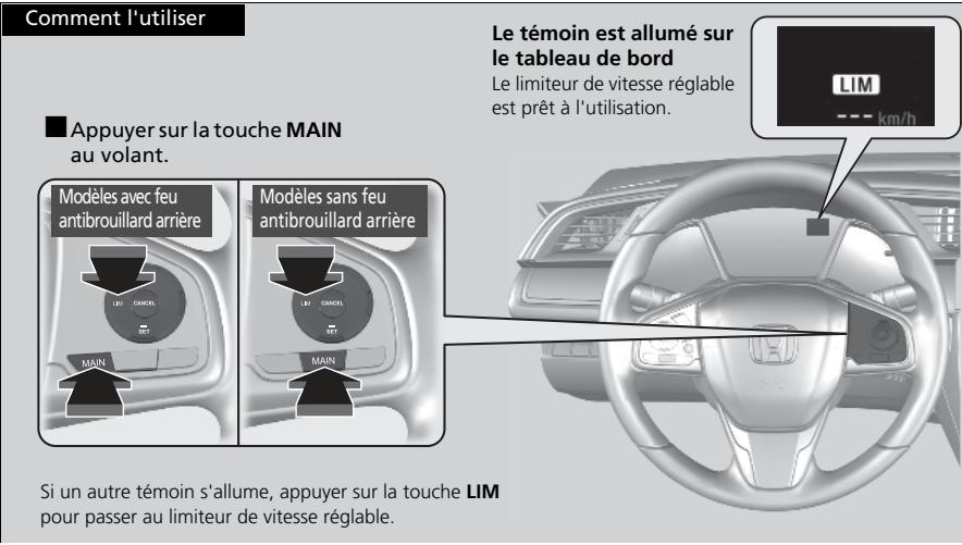Honda Civic 10 Phase 2 (2020-2023) - Liminateur de vitesse régliable - 1
