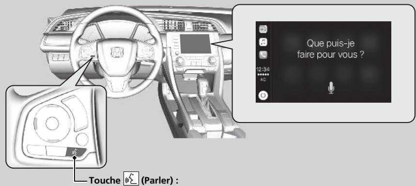 Honda Civic 10 Phase 2 (2020-2023) - Utilisation d'Apple CarPlay avec Siri - 1
