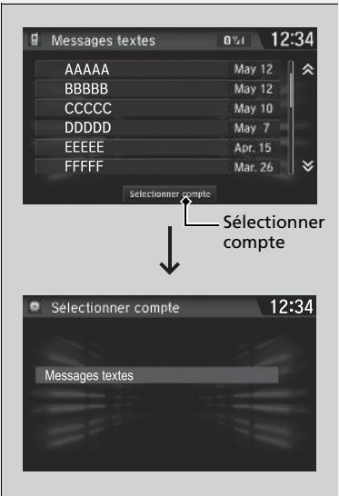 Honda Civic 10 Phase 2 (2020-2023) - Sélection d'un compte de messagerie texte ou e-mail* - 1