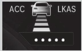 Honda Civic 10 Phase 2 (2020-2023) - Le vehicule détecté devant est dans le champ de détction de l'ACC avec maintainen de distance de sécurité à basse vitesse et ralentit jusqu'à l'arrêt - 1