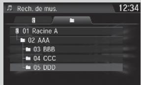 Honda Civic 10 Phase 2 (2020-2023) - Comment selectionner un filchir à partir de la liste de recherche de musique - 4
