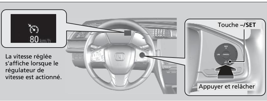 Honda Civic 10 Phase 2 (2020-2023) - Pour régler la vitesse du vehicule - 1