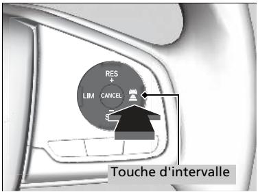 Honda Civic 10 Phase 2 (2020-2023) - Pour définir ou changer l'intervalle de maintainen de distance - 1