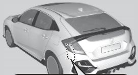 Honda Civic 10 Phase 2 (2020-2023) - Modèle avec trousse de réparation-temporaire des pneus - 1