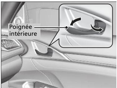 Honda Civic 10 Phase 2 (2020-2023) - Déverrouillage à l'aide de la poignée interieure de porte avant - 1