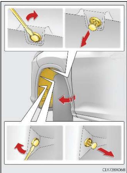 LEXUS RX AL20 Phase 1 (2015-2019) - ■ Clignotants avant (véhicules avec phares à faisceau unique) - 1