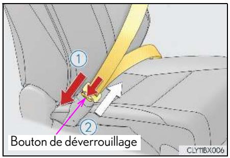 LEXUS RX AL20 Phase 1 (2015-2019) - Attacher et détacher la ceinture de sécurité - 1