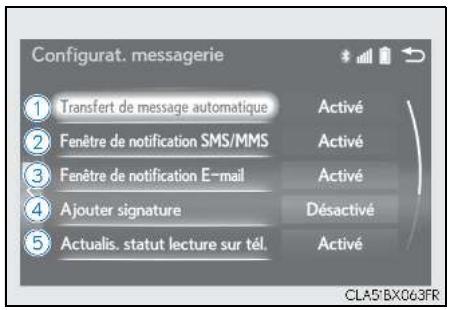 LEXUS RX AL20 Phase 1 (2015-2019) - Réglage des messages - 1