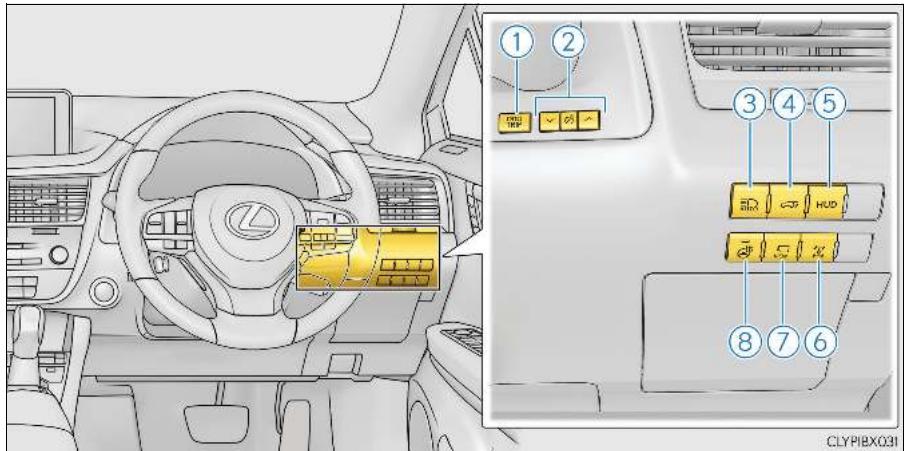 LEXUS RX AL20 Phase 1 (2015-2019) - Commandes (véhicules à conduite à droite) - 1