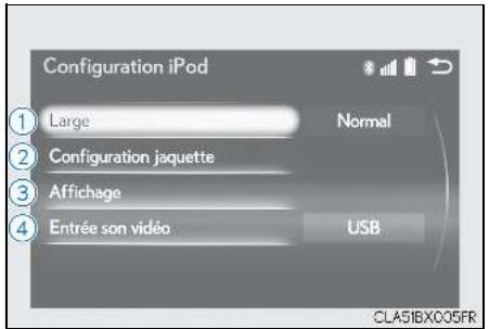 LEXUS RX AL20 Phase 1 (2015-2019) - Modification des réglages de l'iPod - 1
