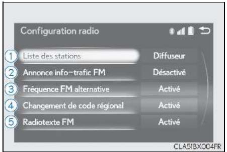 LEXUS RX AL20 Phase 1 (2015-2019) - Changement des réglages de la radio FM - 1