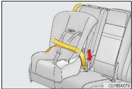 LEXUS RX AL20 Phase 1 (2015-2019) - Installez le siège de sécurité enfant en utilisant une ceinture de sécurité - 1