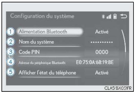 LEXUS RX AL20 Phase 1 (2015-2019) - Comment vérifier et modifier les réglages détaillés Bluetooth® - 1