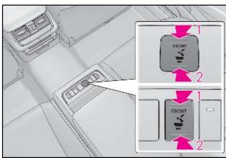 LEXUS LS XF50 Phase 2 (2020) - Actionnement du siège passager avant depuis le siège conducteur - 3