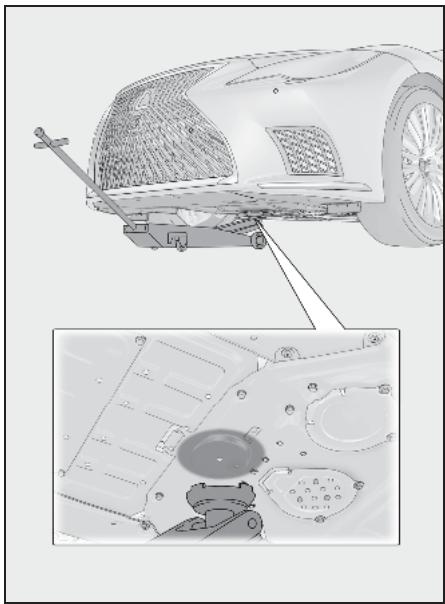 LEXUS LS XF50 Phase 2 (2020) - Emplacement du point de levage - 1